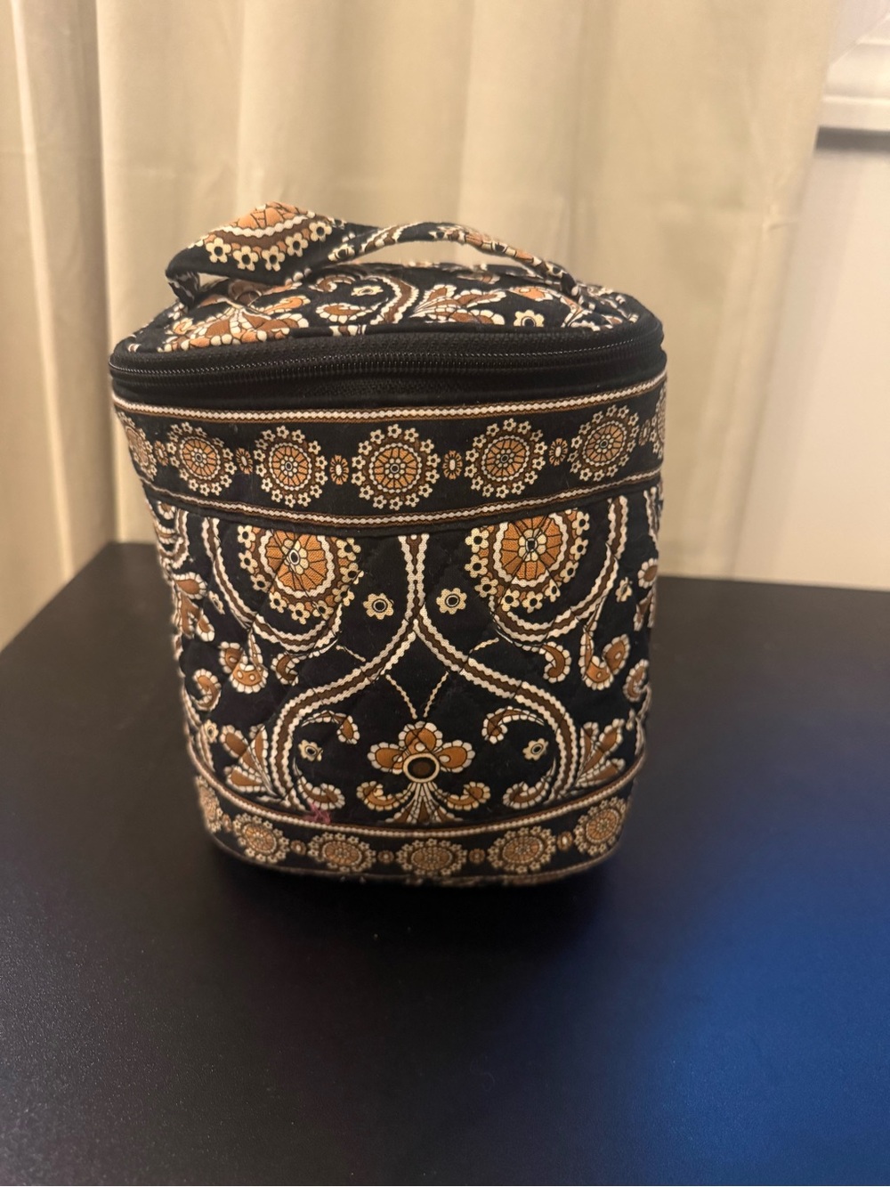 Vera Bradley Caffe Latte Cosmetic Makeup Train Case